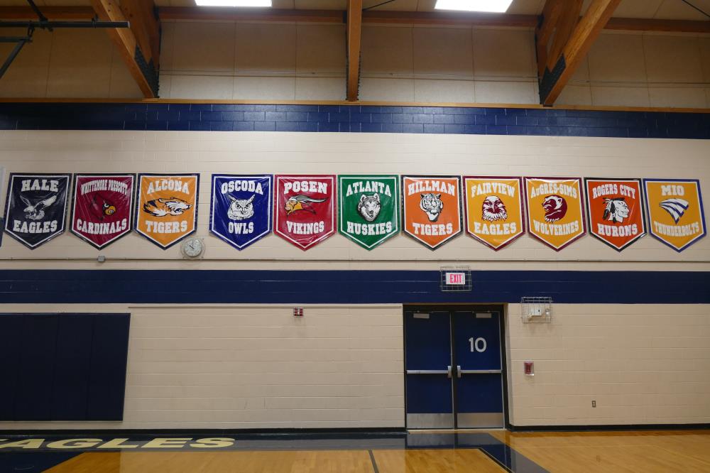 Banners in the gym