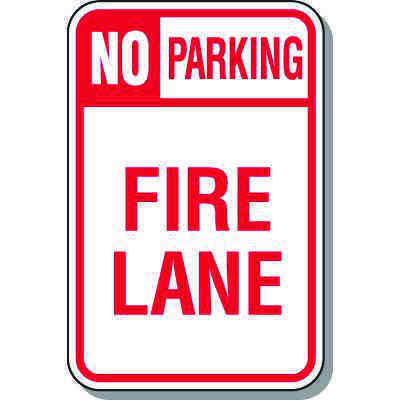 Fire lane sign